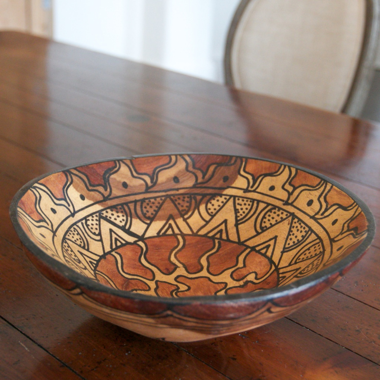 Hand-Carved Wooden Bowl